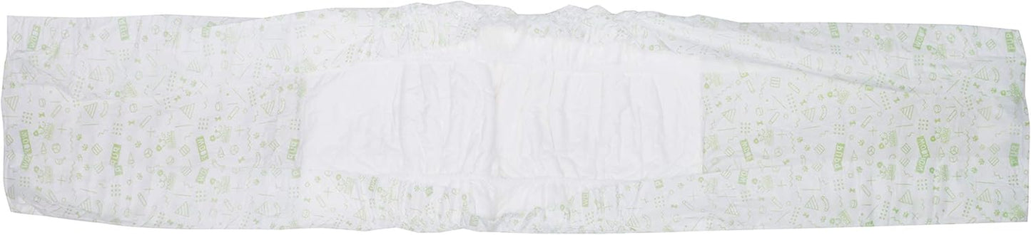 Male Wraps for Large Dogs | Disposable Male Dog Diapers | for Dogs with 18" to 27" Waist | Disposable Dog Diapers for Male Dogs (Pack of 1,12 Count Total)