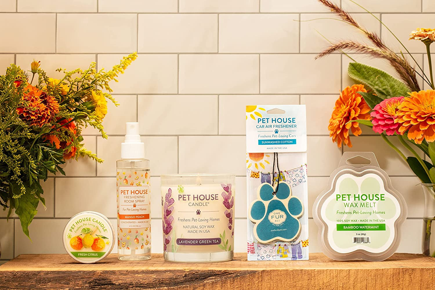 Pet House Pumpkin Pie Scented Candle 2 Pack - Plant-Based/Soy, Long Lasting, Odor Eliminating