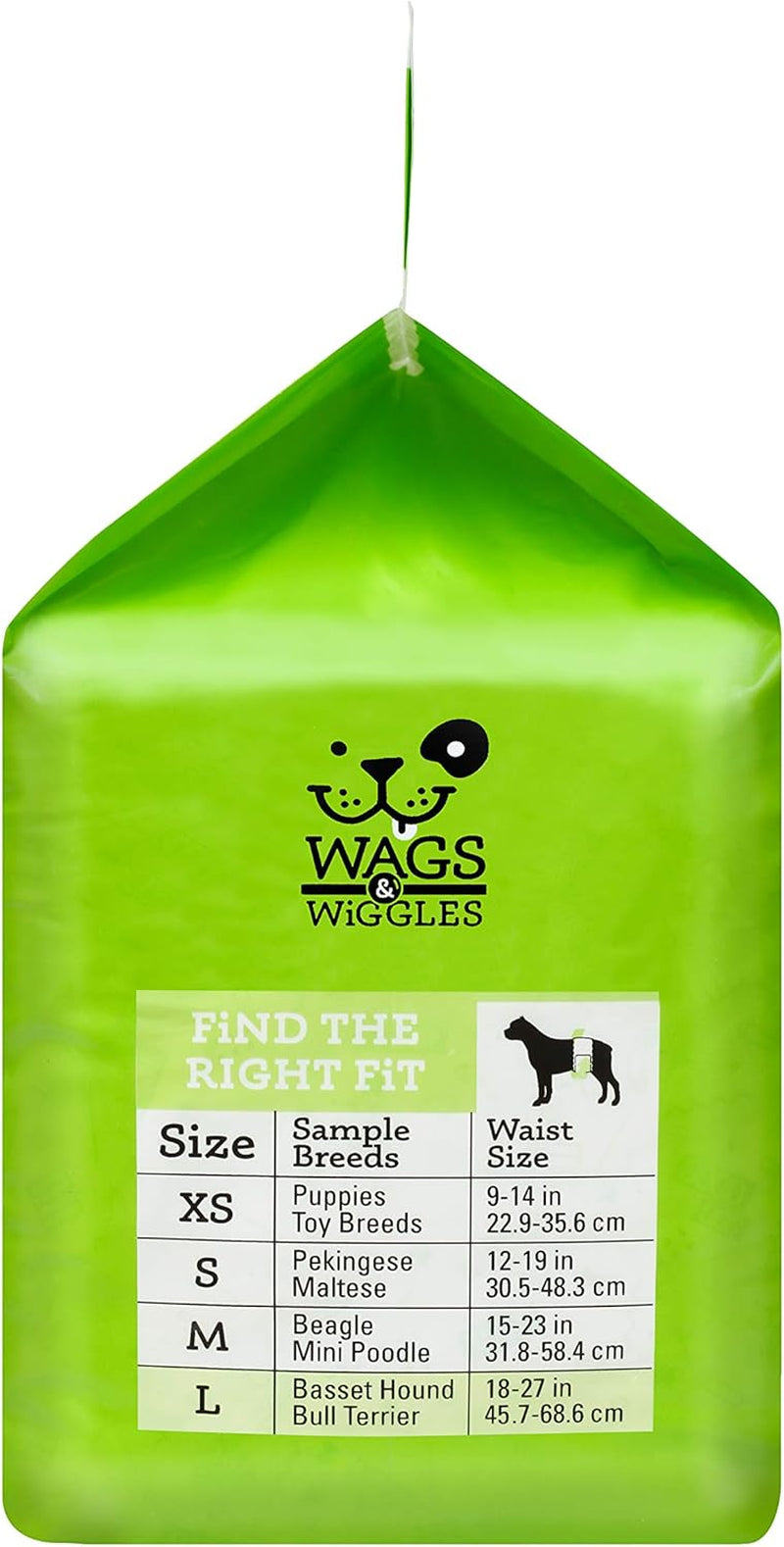 Male Wraps for Large Dogs | Disposable Male Dog Diapers | for Dogs with 18" to 27" Waist | Disposable Dog Diapers for Male Dogs (Pack of 1,12 Count Total)