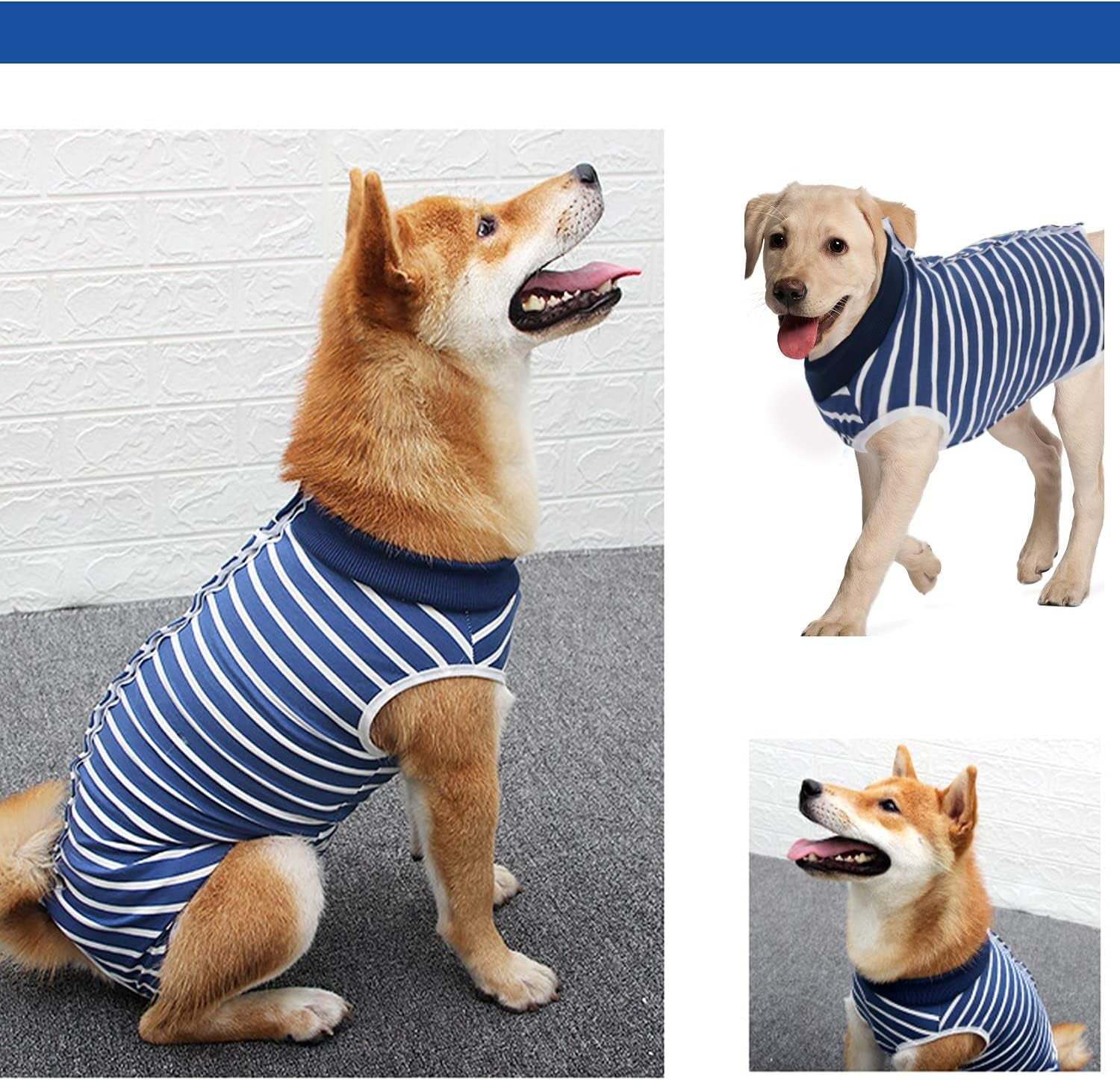 Dog Recovery Suit Cats Bodysuits for Abdominal Wounds Recovery Shirt for Male Female Pet after Surgery Anti-Licking Dog Onesies, Substitute E-Collar & Cone Medium