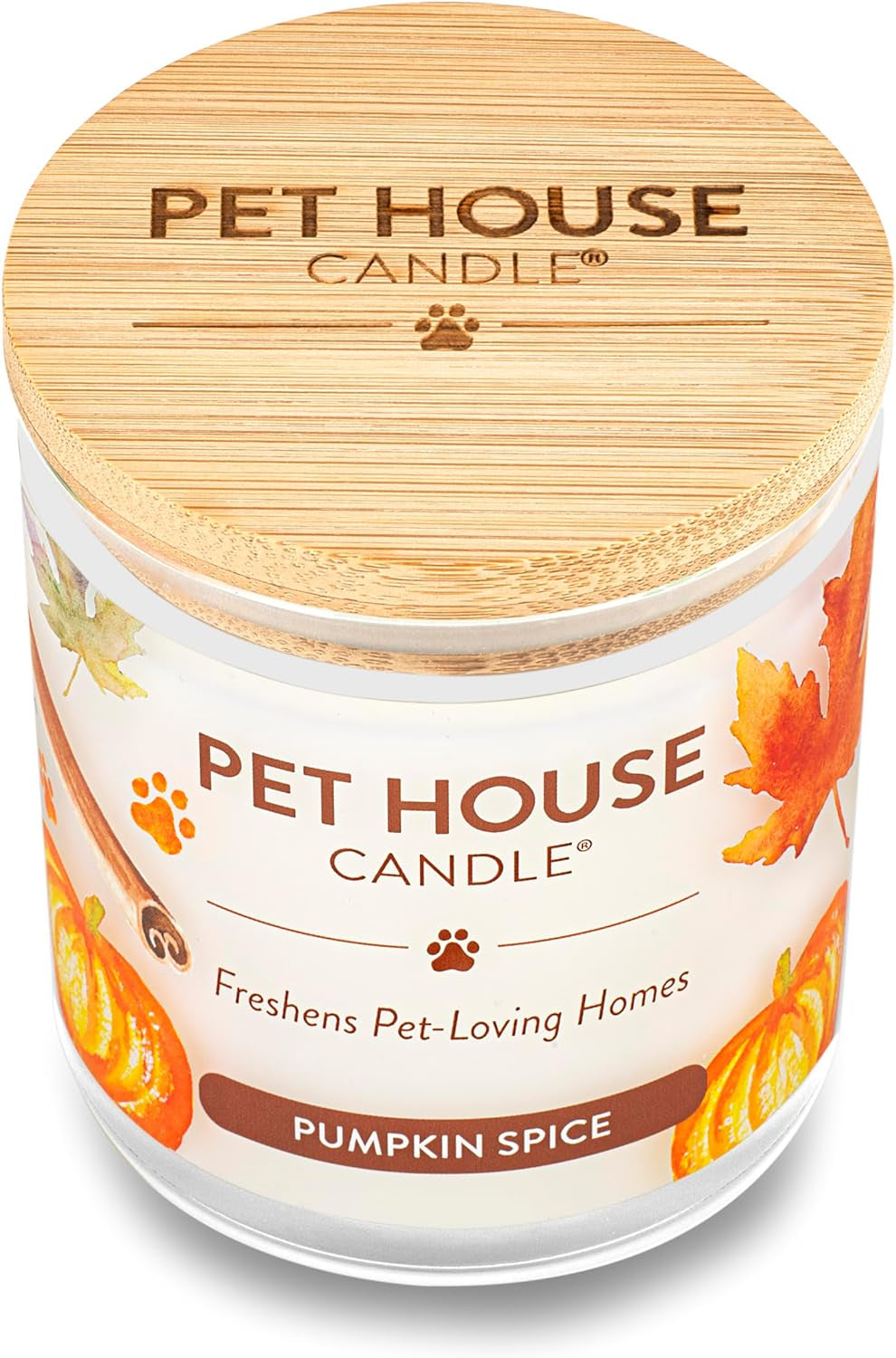 Pet House Pumpkin Pie Scented Candle 2 Pack - Plant-Based/Soy, Long Lasting, Odor Eliminating