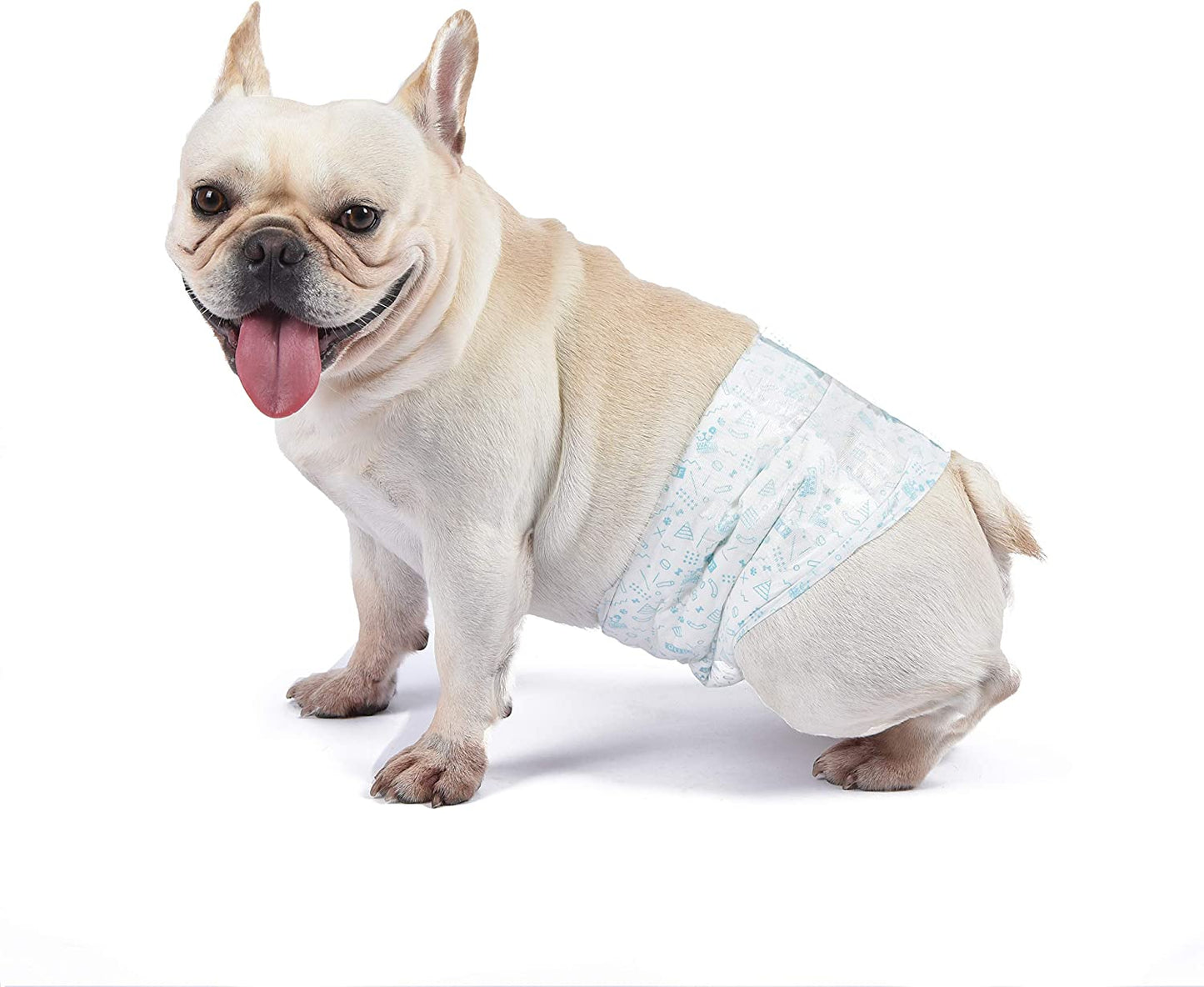 Male Wraps for Large Dogs | Disposable Male Dog Diapers | for Dogs with 18" to 27" Waist | Disposable Dog Diapers for Male Dogs (Pack of 1,12 Count Total)