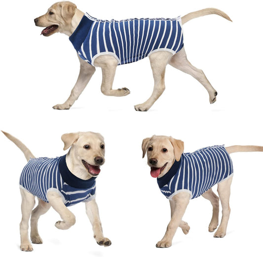 Dog Recovery Suit Cats Bodysuits for Abdominal Wounds Recovery Shirt for Male Female Pet after Surgery Anti-Licking Dog Onesies, Substitute E-Collar & Cone Medium
